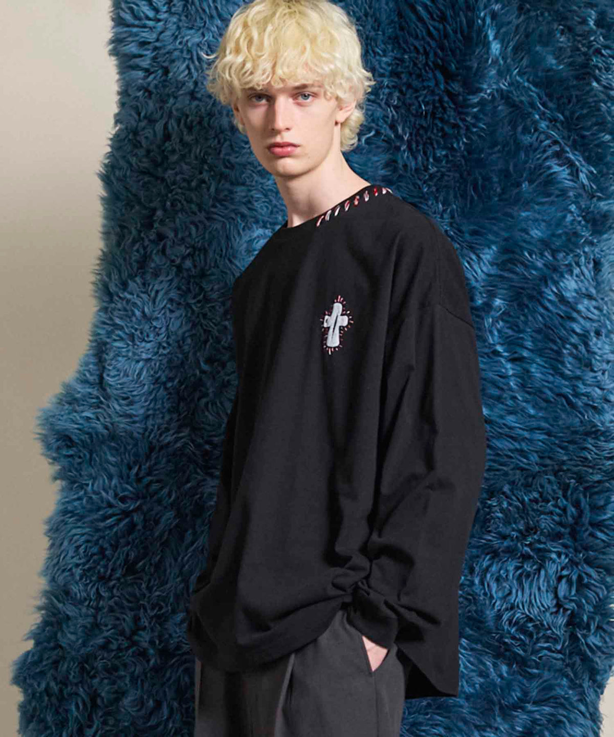 Nuance Graphics Hand Stitching Long Sleeve TEE