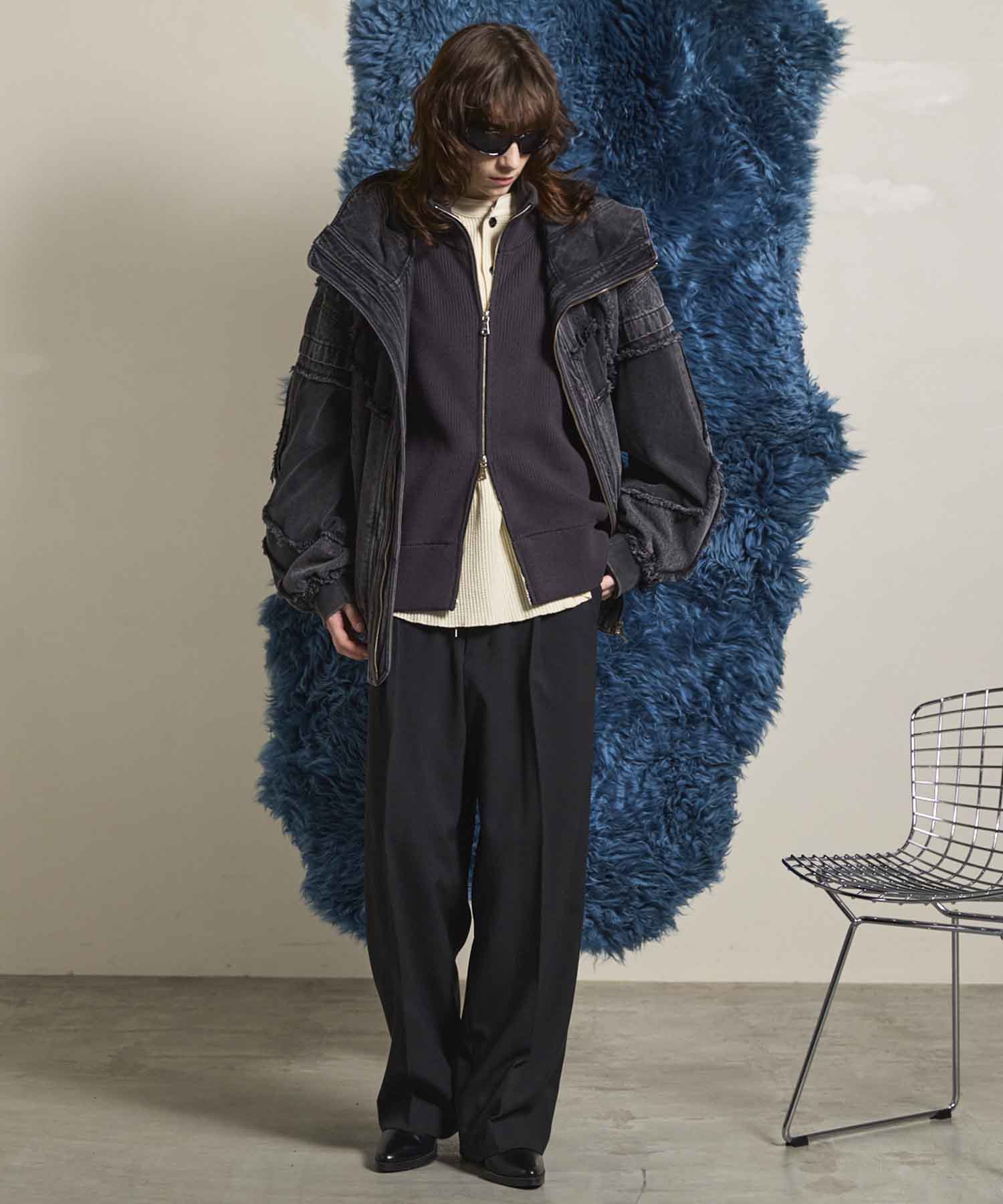 Different Material Docking Prime-Over Military Blouson