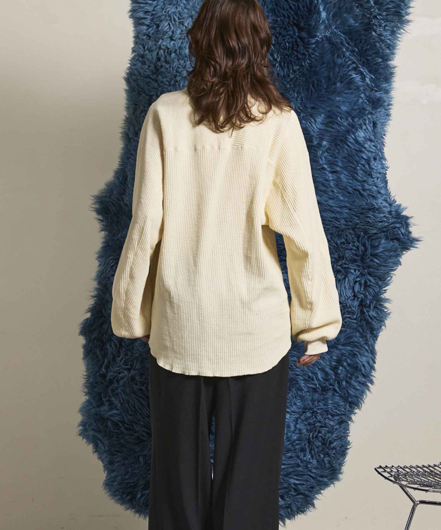 Prime-Over Crew Neck Long Sleeve Waffle T-Shirt