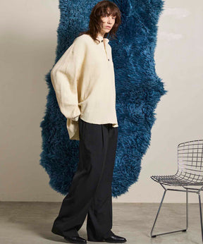 Prime-Over Crew Neck Long Sleeve Waffle T-Shirt