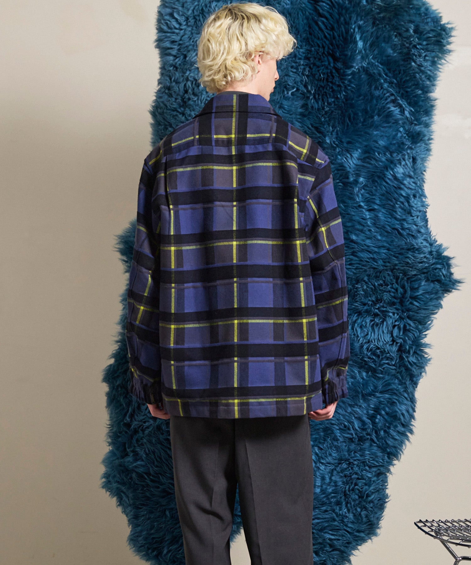 【Italian Dead Stock Fabric】Prime-Over Regular Collar Heavy-Weight Flannel Shirt