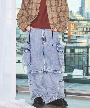 Big Pocket 2way Buggy Denim Cargo Pants