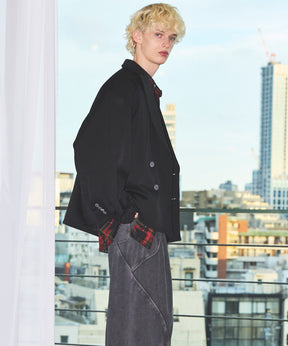 【Italian Dead Stock Fabric】Prime-Over Curved Pocket Jacket