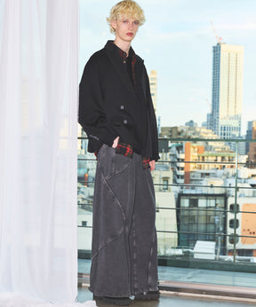 【Italian Dead Stock Fabric】Prime-Over Curved Pocket Jacket