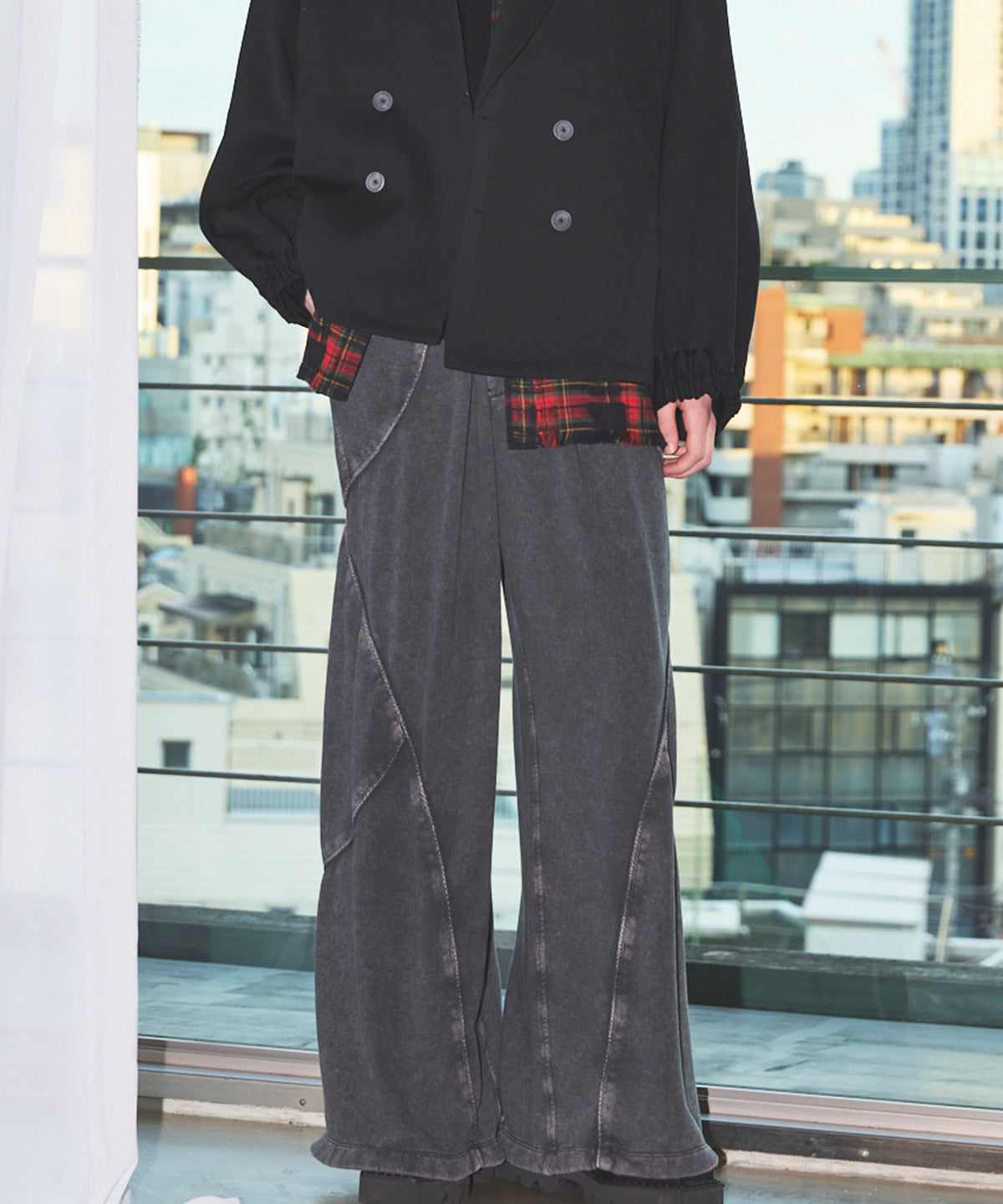 Cashmere Cotton Wide Sweatpants