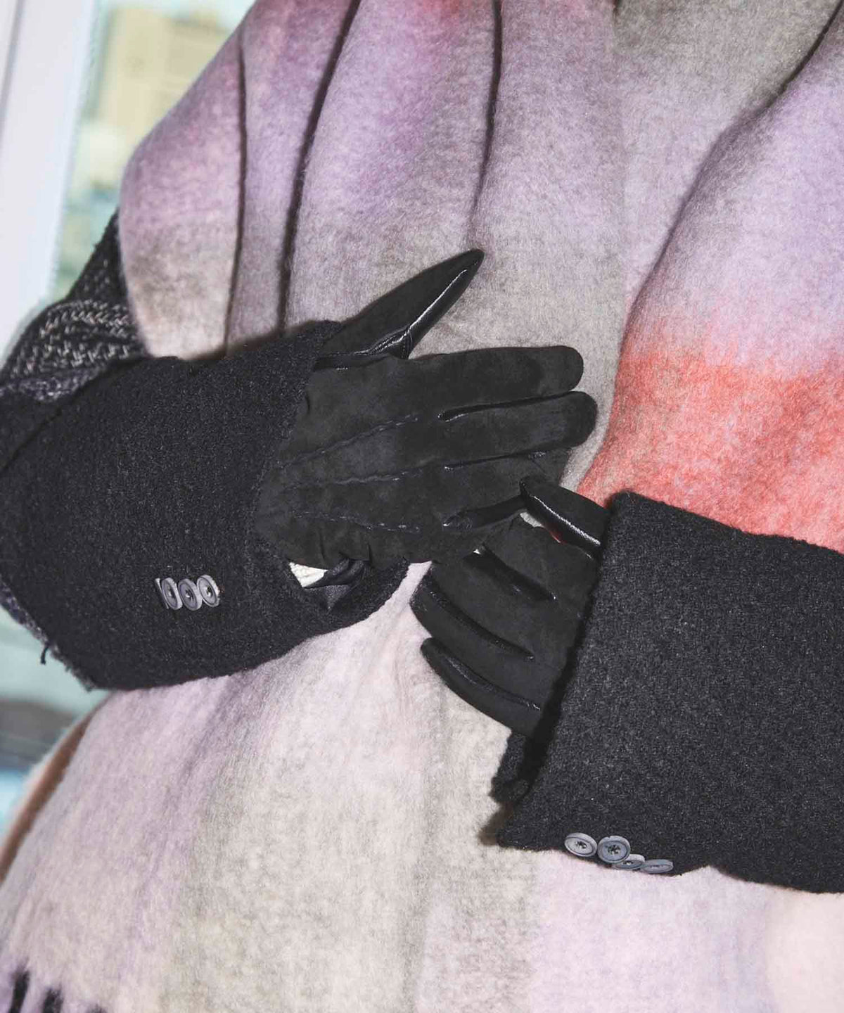 Pig Suede x Goat Leather Gloves