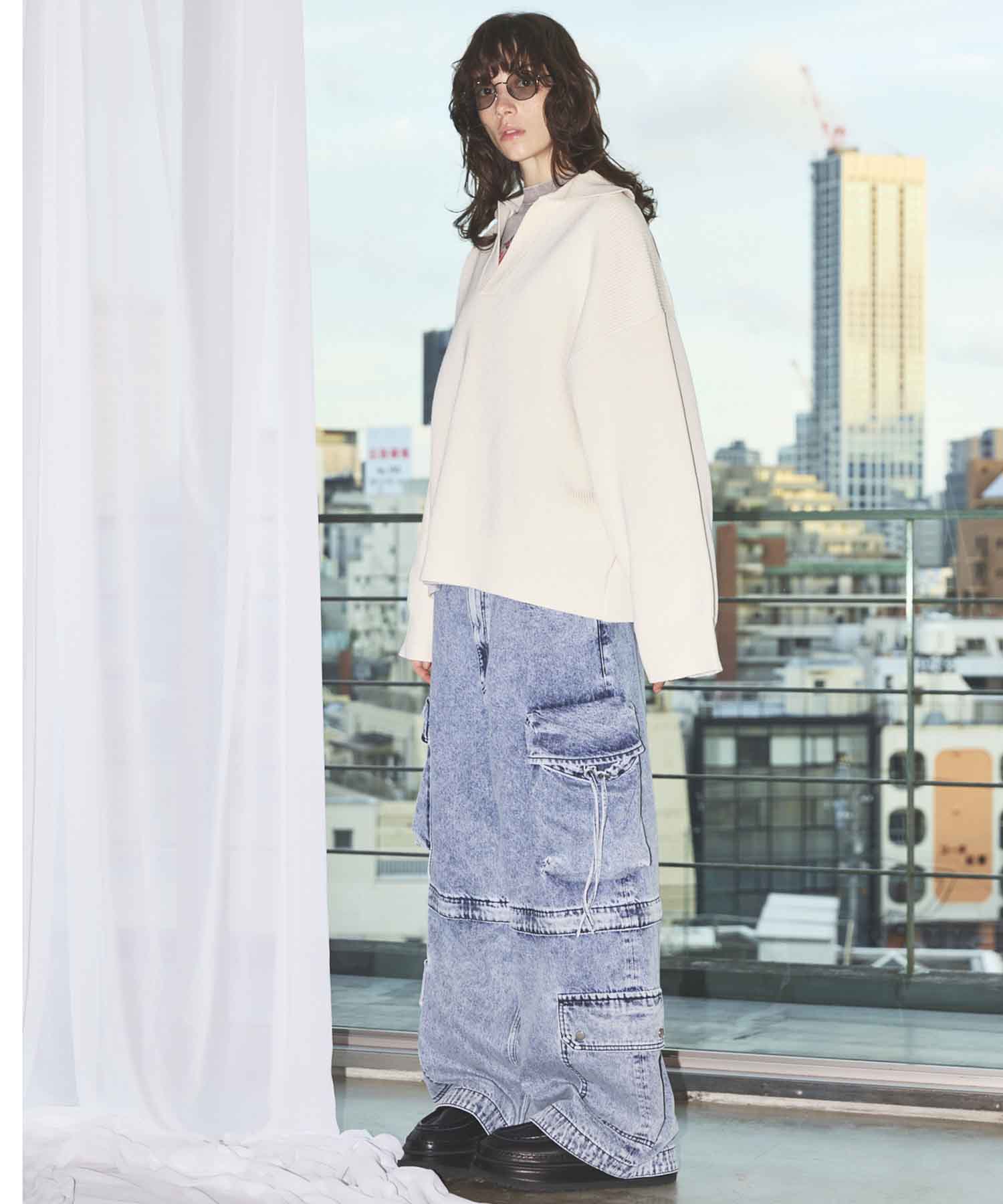 Gradation Short Length Prime-Over V-Neck Knit Pullover