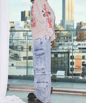 Big Pocket 2way Buggy Denim Cargo Pants