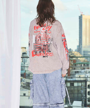 Artist Graphical Embroidery Prime-Over Crew Neck Long Sleeve T-Shirt