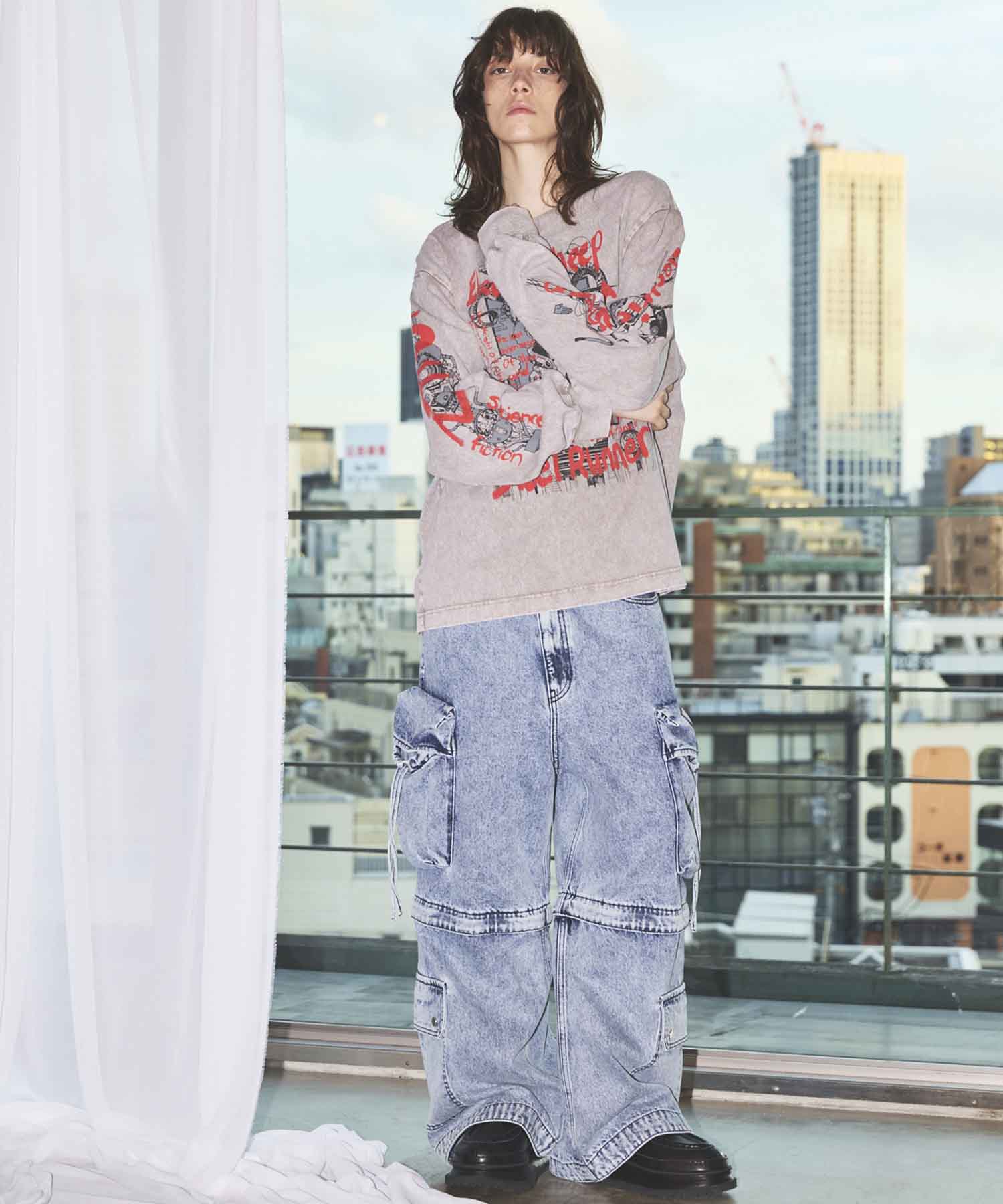 Big Pocket 2way Buggy Denim Cargo Pants