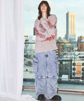 Big Pocket 2way Buggy Denim Cargo Pants