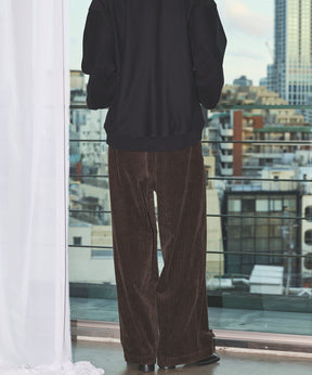 Wide-Wale Corduroy One-Tuck Pants