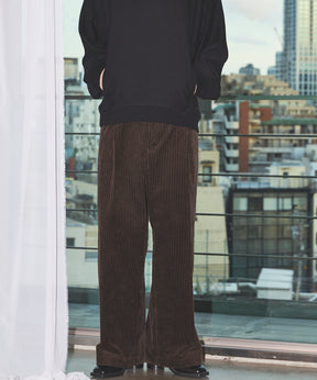 Wide-Wale Corduroy One-Tuck Pants