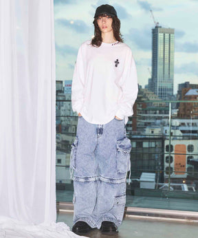 Big Pocket 2way Buggy Denim Cargo Pants