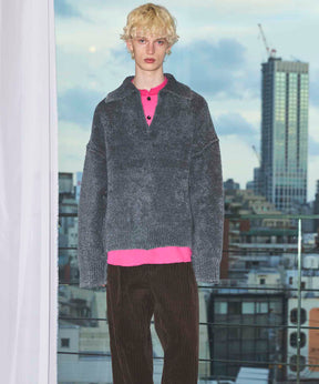 Gradation Short Length Prime-Over V-Neck Knit Pullover