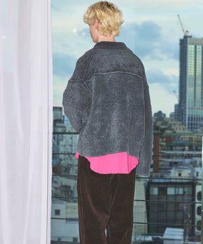 Gradation Short Length Prime-Over V-Neck Knit Pullover