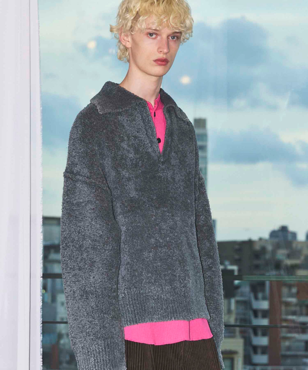 Fade Yarn Prime-Over Skipper Knit