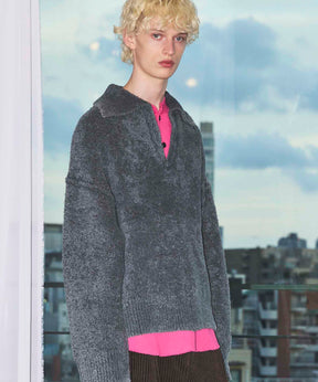 Gradation Short Length Prime-Over V-Neck Knit Pullover