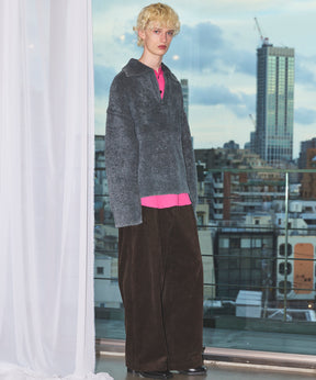 Wide-Wale Corduroy One-Tuck Pants