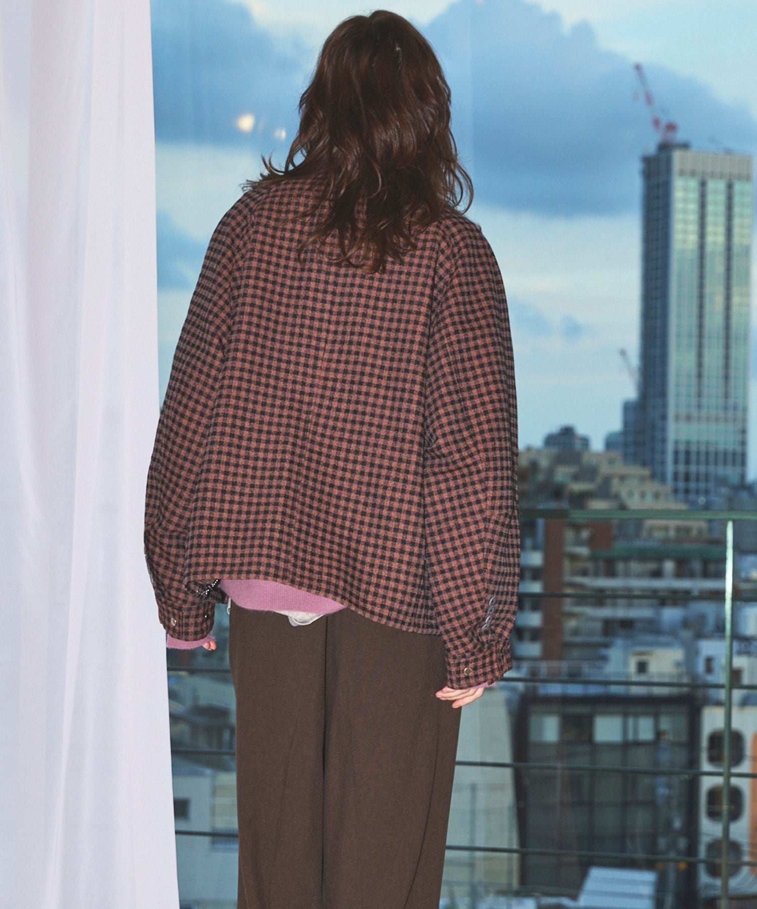 【Italian Dead Stock Fabric】Prime-Over Curved Pocket Jacket