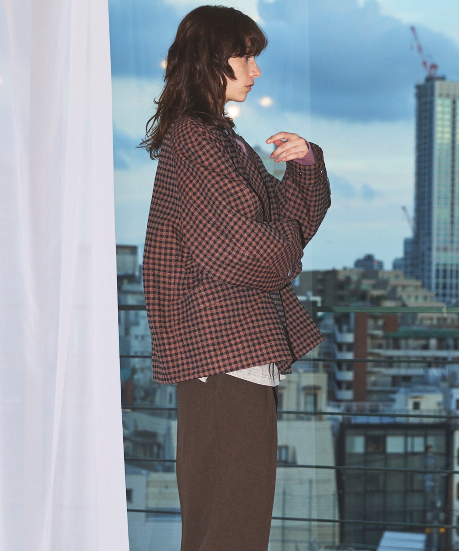 【Italian Dead Stock Fabric】Prime-Over Curved Pocket Jacket