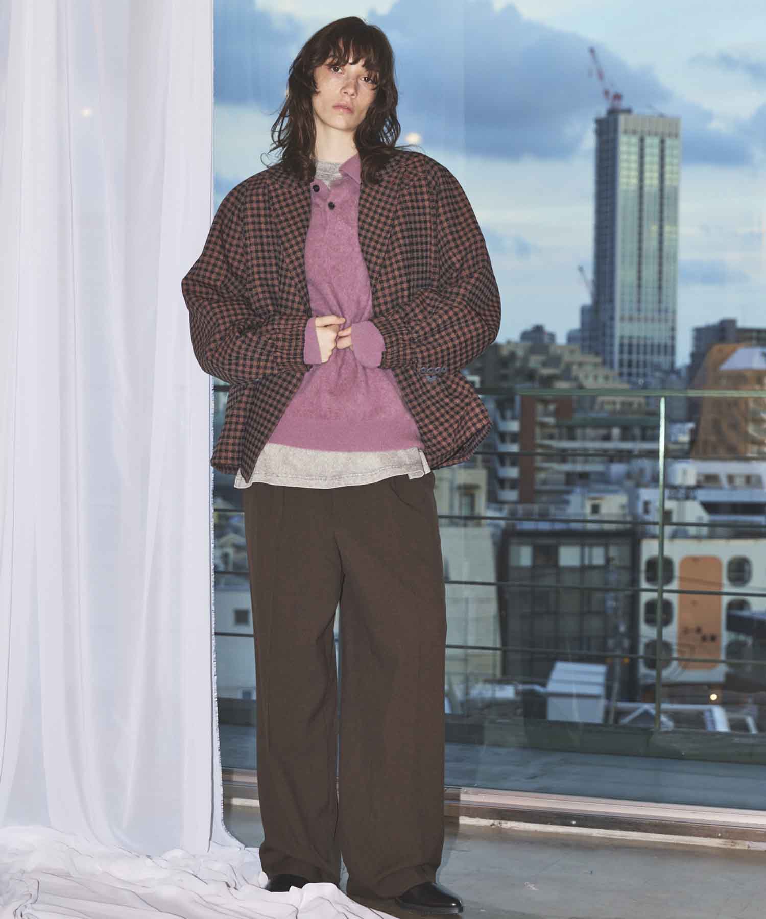 Gradation Short Length Prime-Over V-Neck Knit Pullover