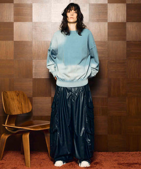 Gradation Dye Prime-Over Crew Neck Knit Pullover