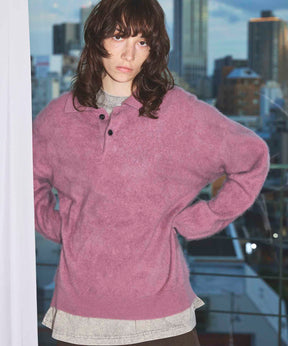 Gradation Short Length Prime-Over V-Neck Knit Pullover