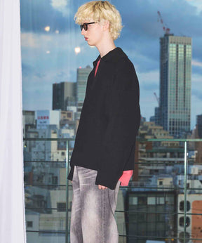 Gradation Short Length Prime-Over V-Neck Knit Pullover