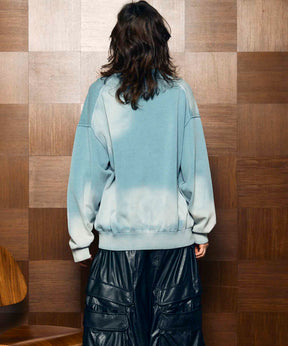 Gradation Dye Prime-Over Crew Neck Knit Pullover