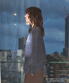 【MOVIE SERIES】「E.T.」- Moon&Bicycle - Prime-Over Crew Neck  Long Sleeve T-Shirt