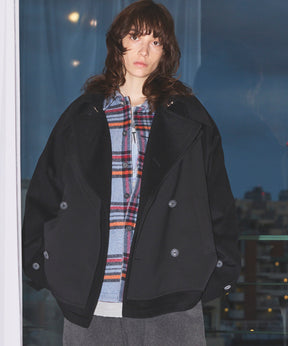 Layering Double Breasted Prime-Over Short Coat