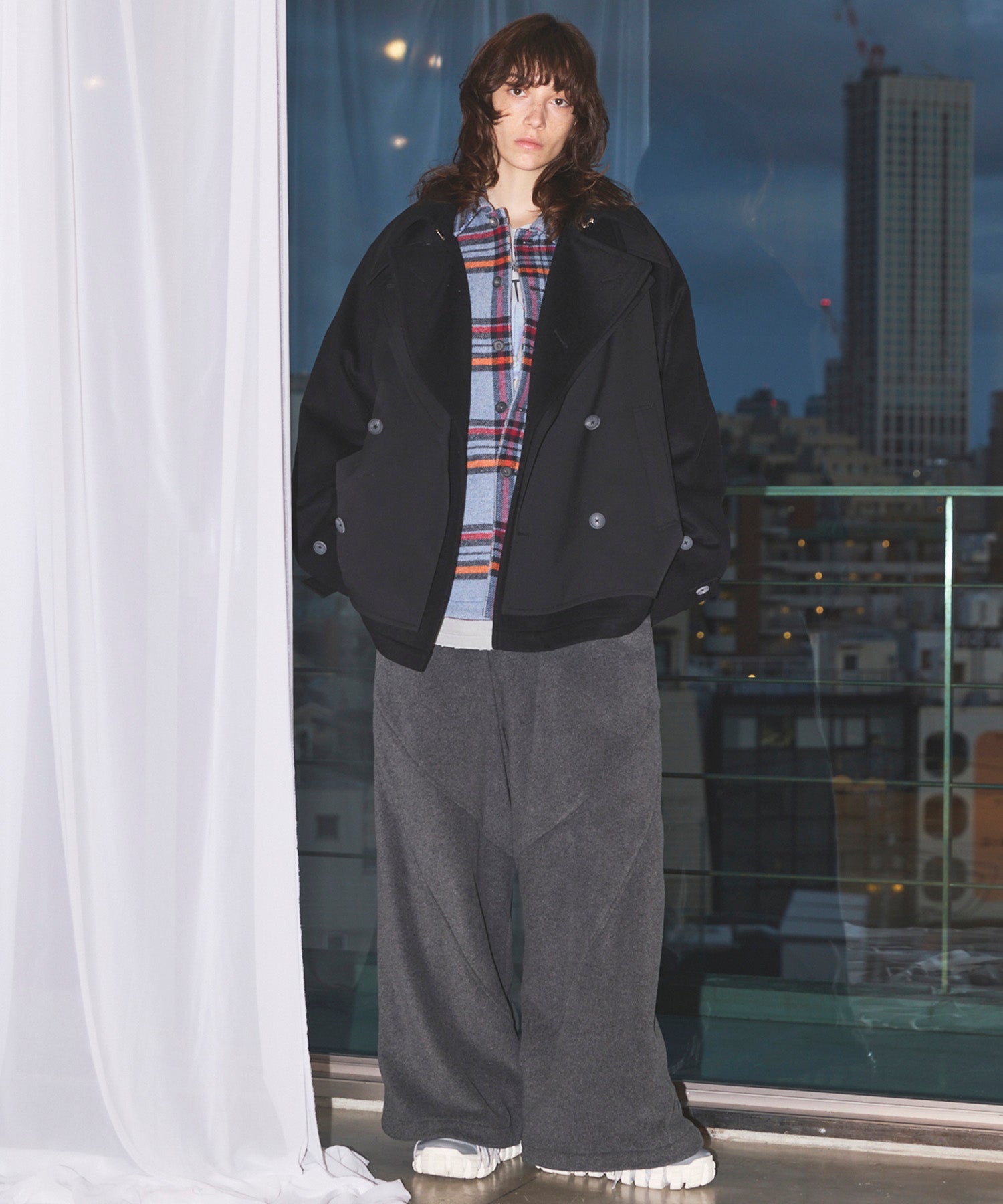 【Italian Dead Stock Fabric】Prime-Over Regular Collar Heavy-Weight Flannel Shirt