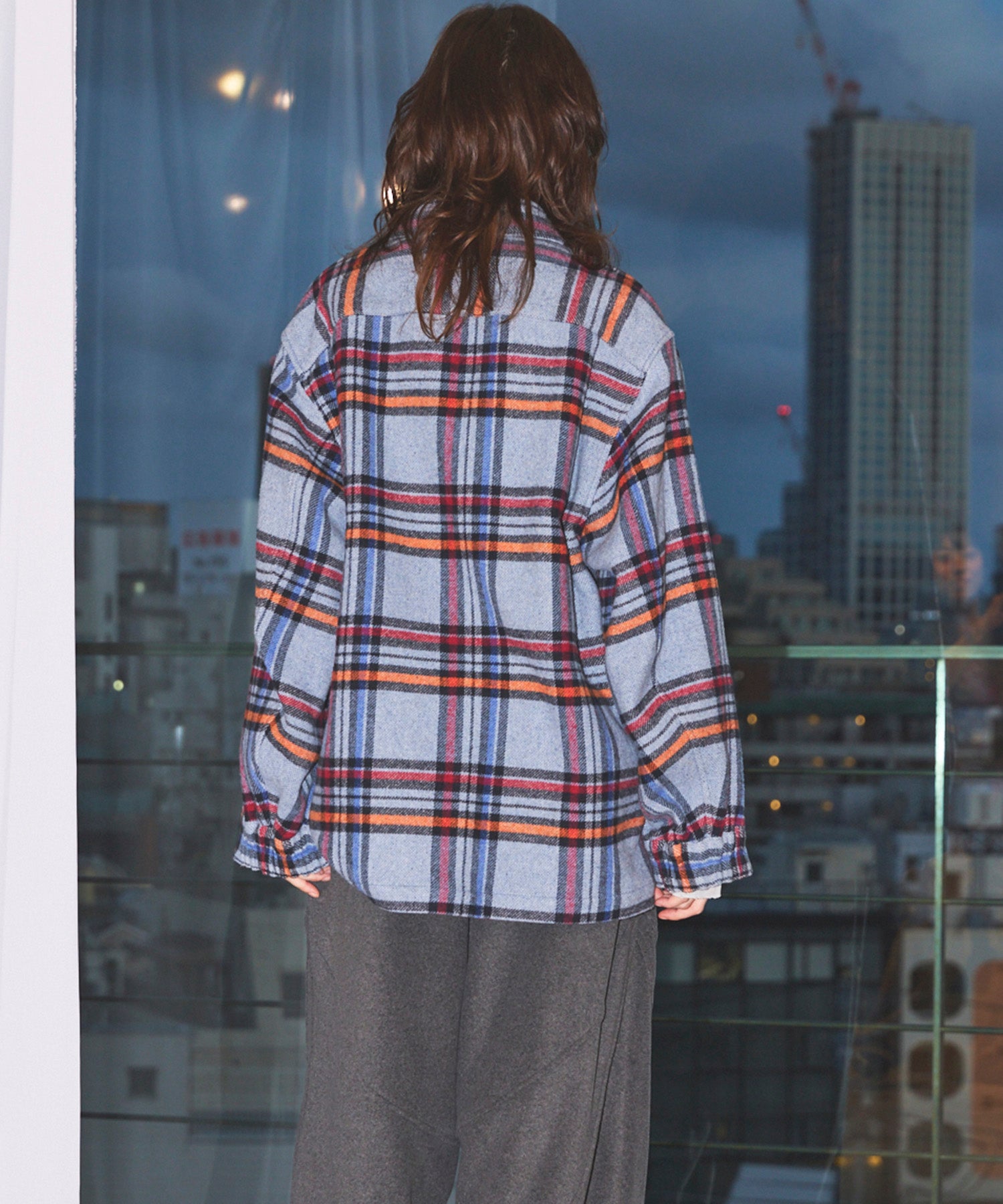 【Italian Dead Stock Fabric】Prime-Over Regular Collar Heavy-Weight Flannel Shirt