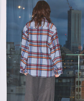 【Italian Dead Stock Fabric】Prime-Over Regular Collar Heavy-Weight Flannel Shirt