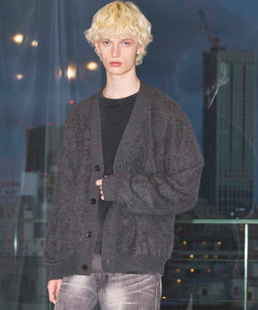 Super140 Brushed Extra Fine Merino Wool V-neck Cardigan