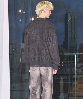 Super140 Brushed Extra Fine Merino Wool V-neck Cardigan