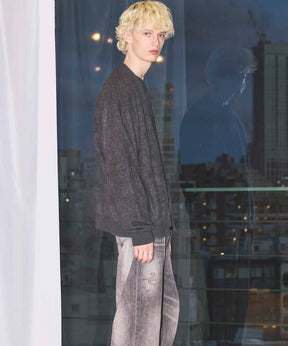 Super140 Brushed Extra Fine Merino Wool V-neck Cardigan