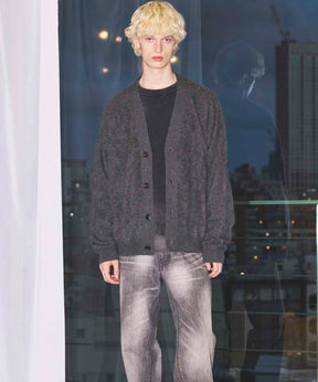 Super140 Brushed Extra Fine Merino Wool V-neck Cardigan