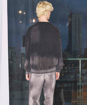 Gradation Dye Prime-Over Crew Neck Knit Pullover