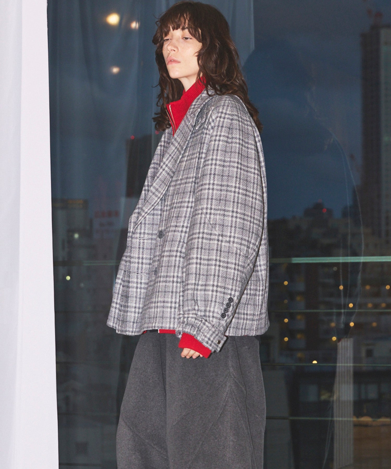 【Italian Dead Stock Fabric】Prime-Over Curved Pocket Jacket