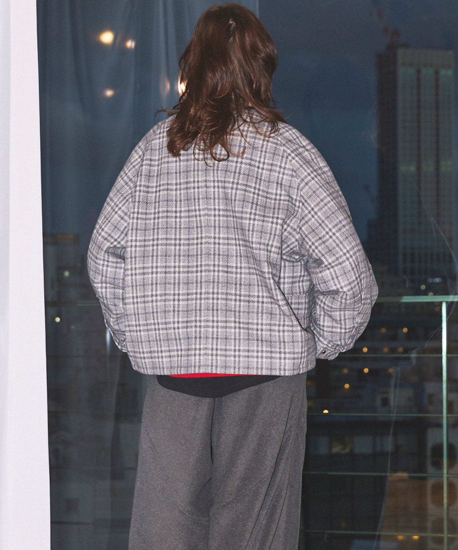 【Italian Dead Stock Fabric】Prime-Over Curved Pocket Jacket