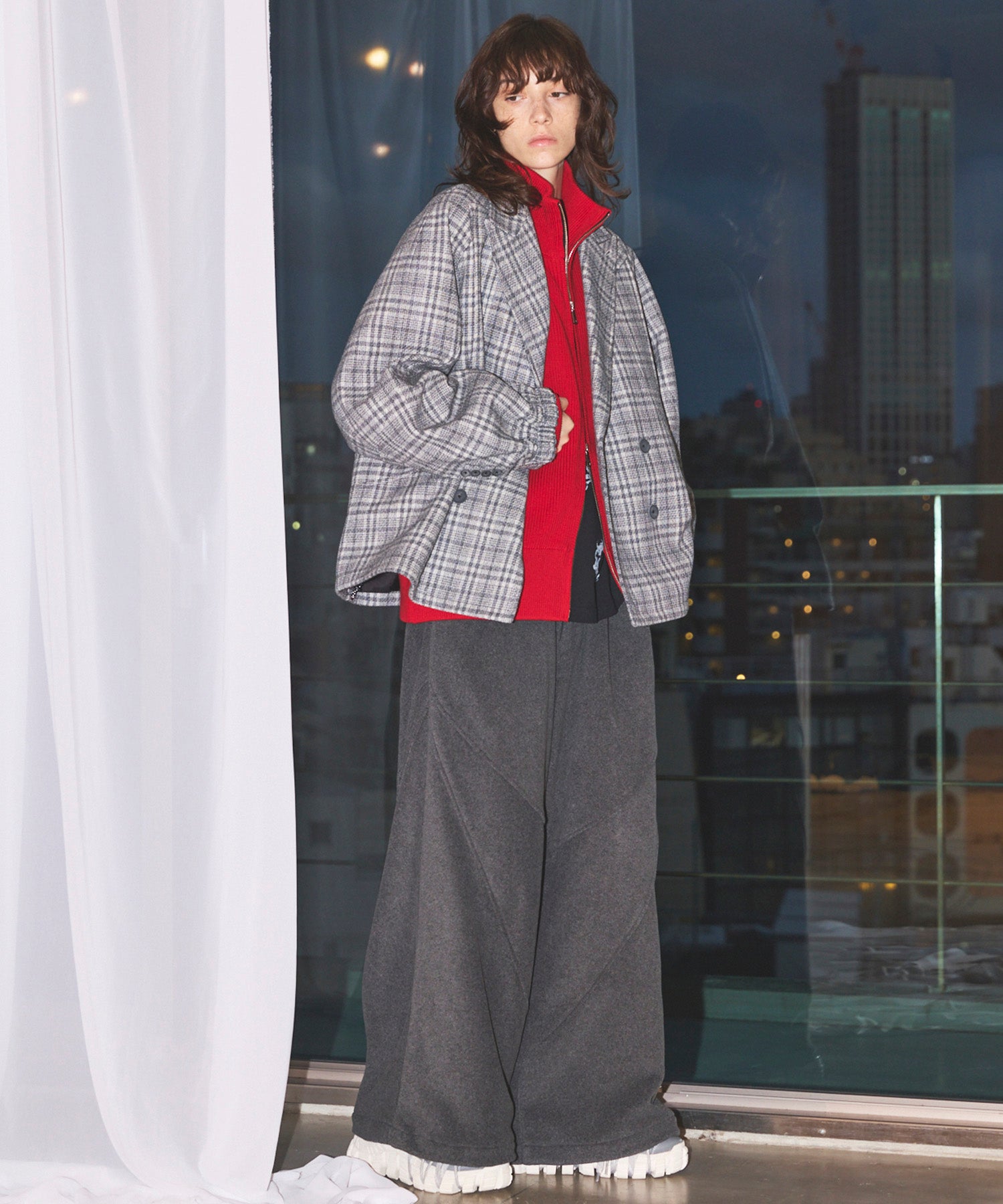 【Italian Dead Stock Fabric】Prime-Over Curved Pocket Jacket