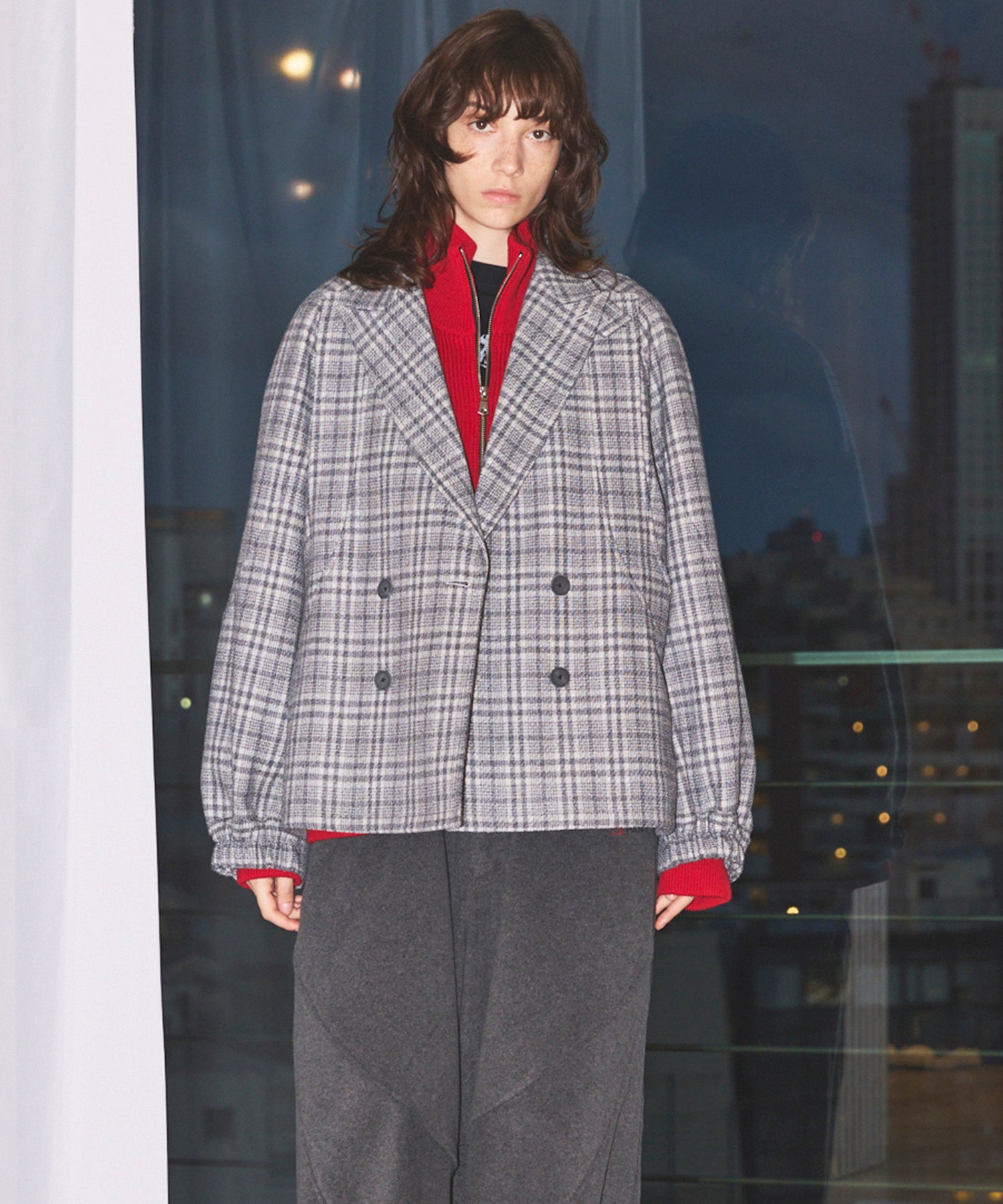 【Italian Dead Stock Fabric】Prime-Over Curved Pocket Jacket