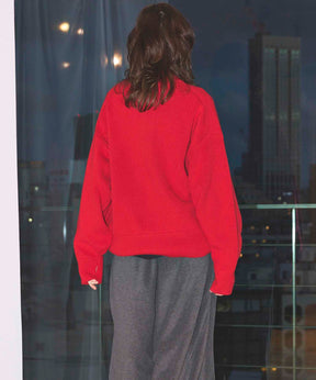 Gradation Short Length Prime-Over V-Neck Knit Pullover