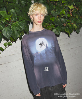【MOVIE SERIES】「E.T.」- Moon&Bicycle - Prime-Over Crew Neck  Long Sleeve T-Shirt