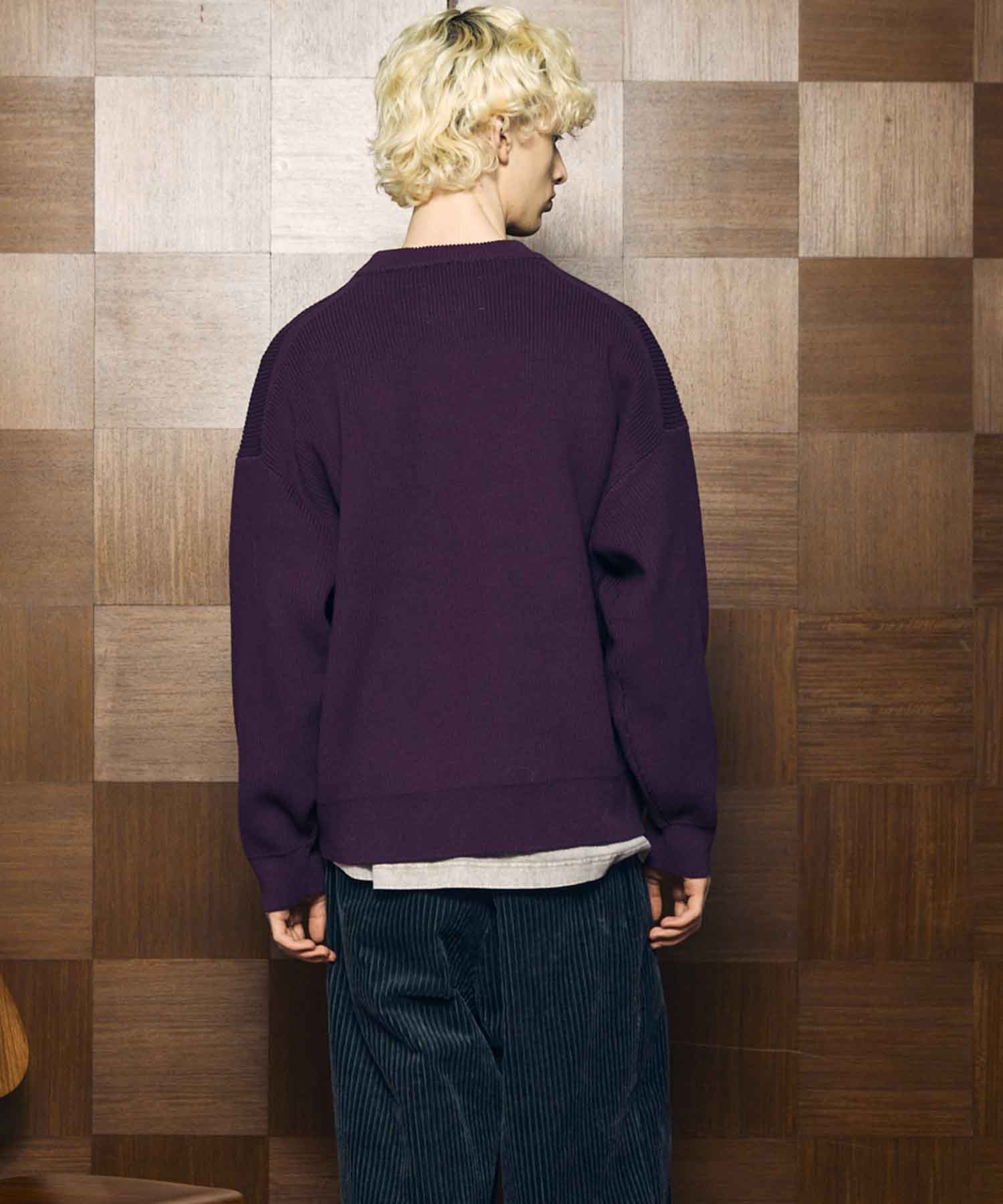 Gradation Short Length Prime-Over V-Neck Knit Pullover