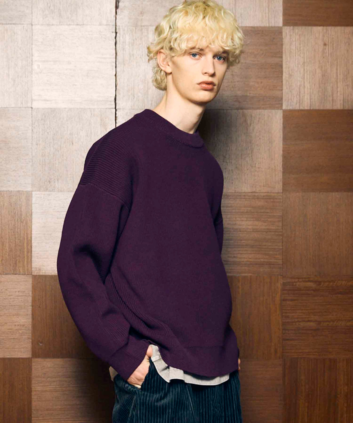 Prime-Over Pullover Crew Neck Knit
