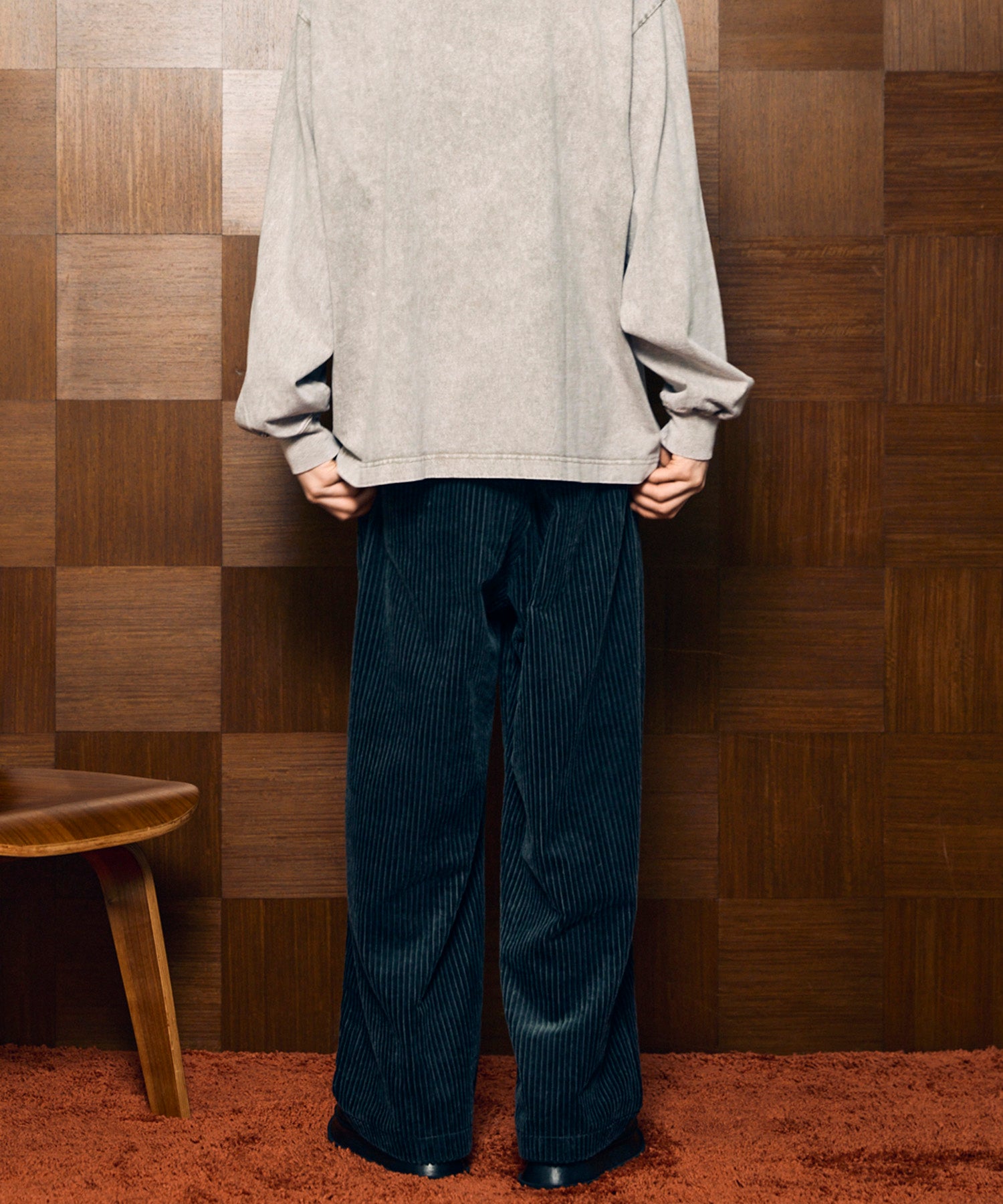 Wide-Wale Corduroy One-Tuck Pants