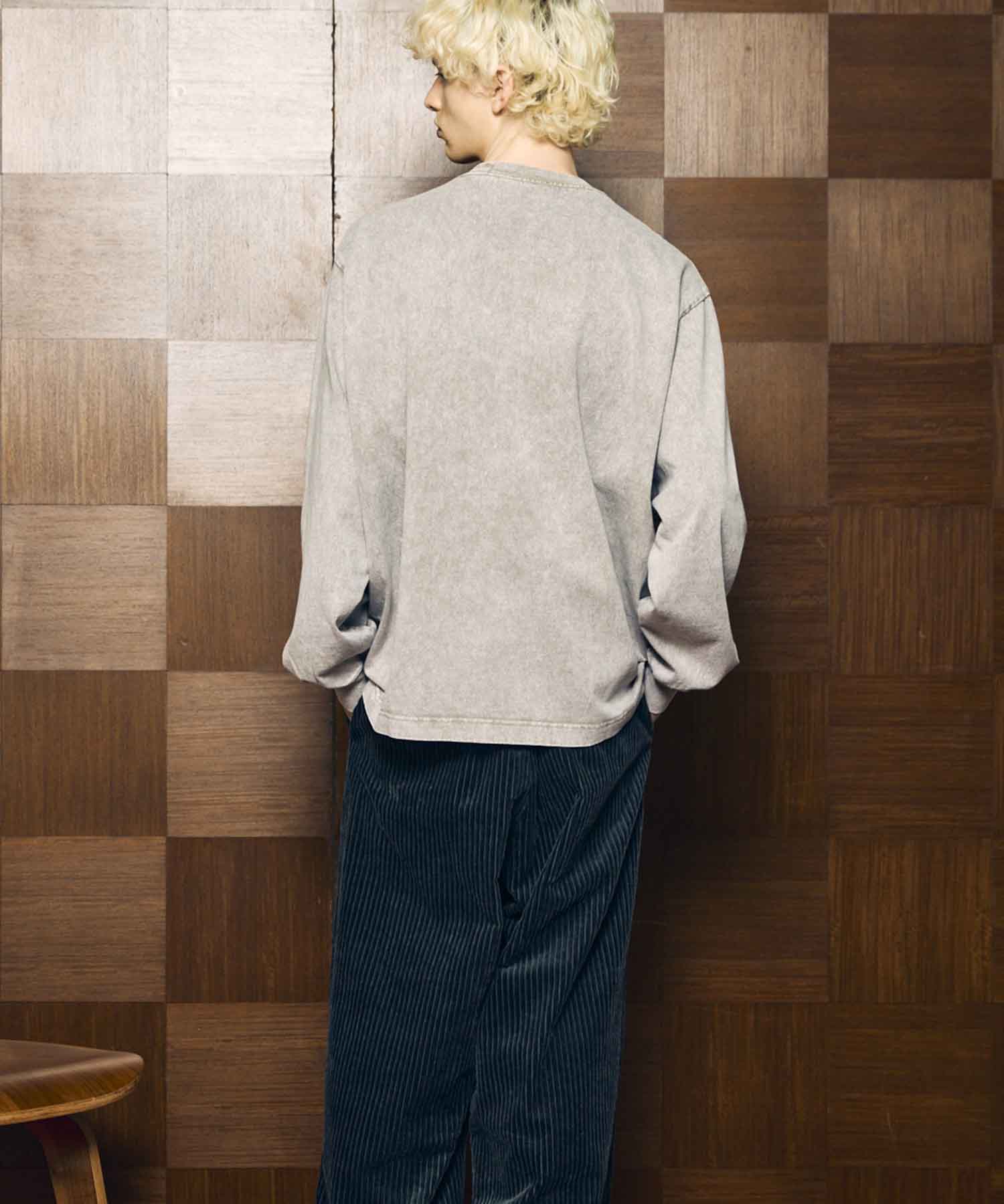 Artist Graphical Embroidery Prime-Over Crew Neck Long Sleeve T-Shirt